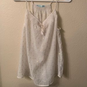 Maurices- White/Gold Blouse